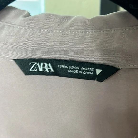 341 - Zara NWOT Lavender Long Sleeve Button Down Size XL - Picture 3 of 8